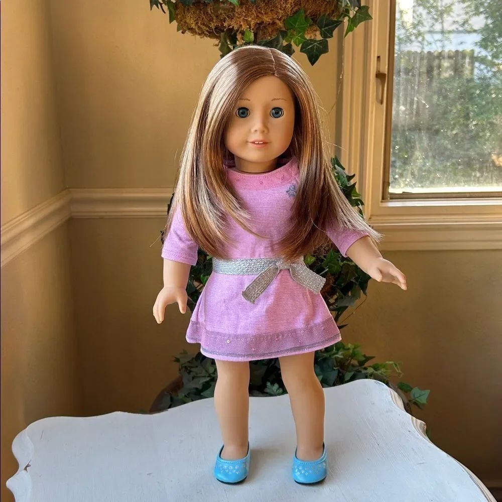 American Girl Doll Truly Me In Original Dress and Shoes. Excellent Condition
